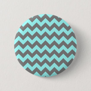 Aqua- und Grau-Zickzack Button