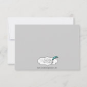 Aqua und Grauband Starfish Response Card RSVP Karte (Rückseite)