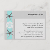 Aqua und Grauband Starfish Unterkünfte Begleitkarte (Vorderseite)