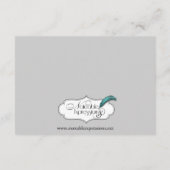 Aqua und Grauband Starfish Unterkünfte Begleitkarte (Rückseite)