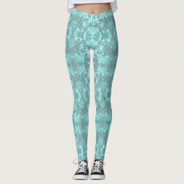 Aqua und graue Leggings