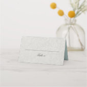 Aqua und Gray Beach Starfish und Ribbon Platzkarte (Rückseite)