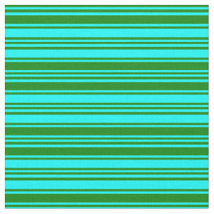 Aqua und grüne Linien Stoff