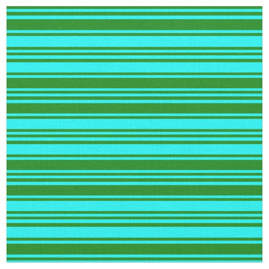 Aqua und grüne Linien Stoff (Nahaufnahme)