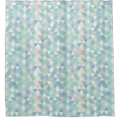 Aqua und grünes Dreieck nahtlos Duschvorhang (Vorderseite)