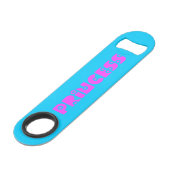 Aqua und Hot Pink Princess Speedflaschenöffner (Vorderseite Schrägansicht)