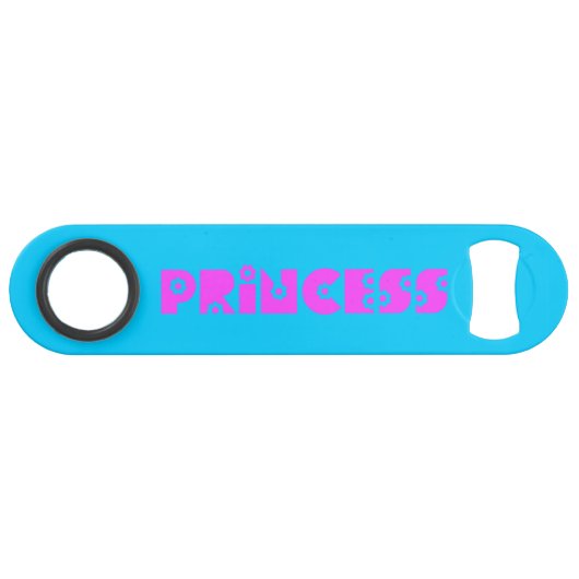Aqua und Hot Pink Princess Speedflaschenöffner (Vorderseite (Horizontal))