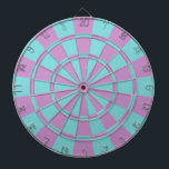 Aqua und Lavender Dartscheibe<br><div class="desc">Aqua and Lavender Dart Board</div>