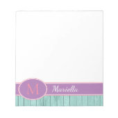 Aqua und Lavender Notizblock (Vorderseite)