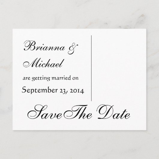 Aqua und Lila Blume Petals Save the Date V2 Ankündigungspostkarte (Rückseite)