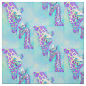 Aqua und lila Giraffen Stoff (Muster)