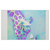 Aqua und lila Giraffensteppdeckenspitze Stoff (Fat Quarter (45,7 x 55,9 cm))