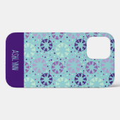 Aqua und Lila Synchronschwimmen Personalisiert Case-Mate iPhone Hülle (Rückseite (Horizontal))