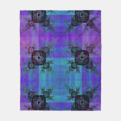Aqua und Lilac Fraktal Joy Fleece Blanket (Vorderseite)