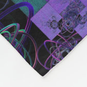 Aqua und Lilac Fraktal Joy Fleece Blanket (Ecke)