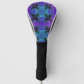 Aqua und Lilac Fraktal Joy Golf Head Cover Headcover (Vorderseite)