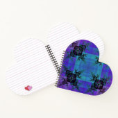 Aqua und Lilac Fraktal Joy Heart Spiral Notebook Notizblock (Innenseite)