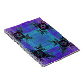 Aqua und Lilac Fraktal Joy Spiral Notebook Notizblock (Rechte Seite)