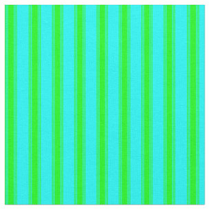 Aqua und Limone Streifen Stoff