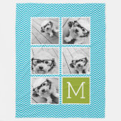 Aqua und Limones Instagramm 5 Fotomaterial Fleecedecke (Vorderseite)