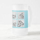 Aqua und Limones Instagramm 5 Fotomaterial Mattglas Bierglas (VorderseiteRechts)