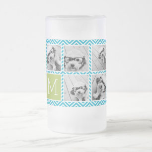 Aqua und Limones Instagramm 5 Fotomaterial Mattglas Bierglas