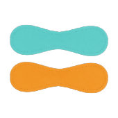 Aqua und Orange Baseball (Paneele)