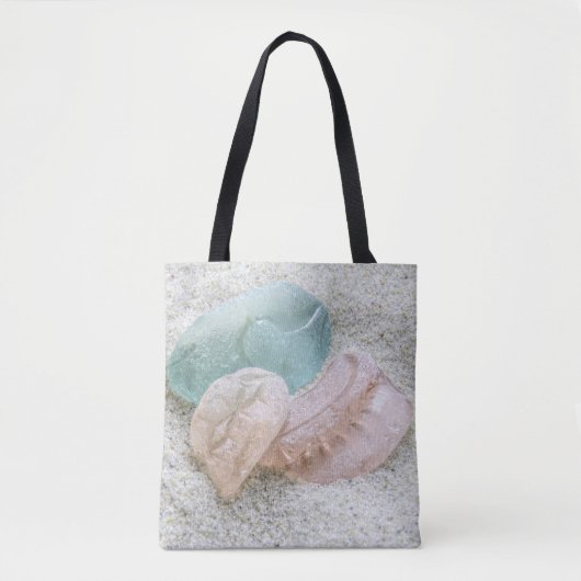 Aqua- und Pfirsichglas - Tasche (Vorderseite)