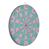 Aqua und Pink Dartscheibe (Vorderseite Links)