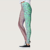 Aqua und Plum Ebroidery Gemusterte Leggings (Links)