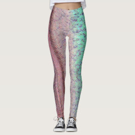 Aqua und Plum Ebroidery Gemusterte Leggings