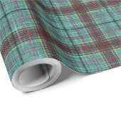 Aqua und Red Holiday Geschenkpapier (Rolleneckpunkt)