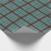 Aqua und Red Holiday Geschenkpapier (Ecke)