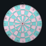 Aqua und Rosa Dartscheibe<br><div class="desc">Aqua-and-Pink-Karte</div>