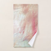 Aqua und Rosa Pinselstriche Schlaganfall Abstrakte Badhandtuch Set (Handtuch)