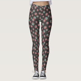 Aqua-und rosa-Wasserfarbenvirus Leggings