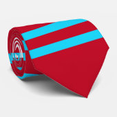 Aqua und rote Krawatte (Gerollt)