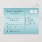 Aqua und Schwarz mit Jewel R.S.V.P Postkarte (Rückseite)