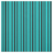 Aqua und Schwarze Streifen Stoff (Muster)