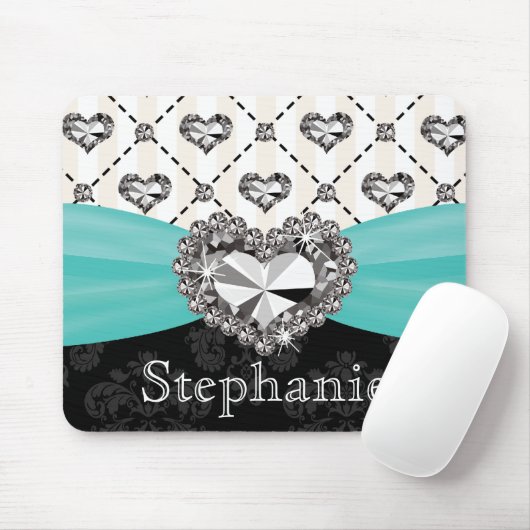 Aqua und schwarzes mousepad (Mit Mouse)