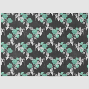 Aqua- und Silber-Serien-Design 11 Seidenpapier