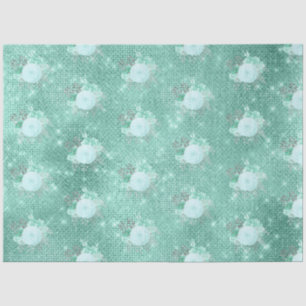 Aqua- und Silber-Serien-Design 13 Seidenpapier