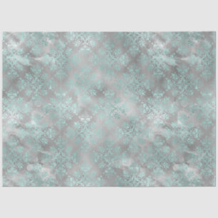 Aqua- und Silber-Serien-Design 9 Seidenpapier