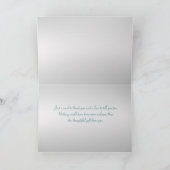 Aqua und Silver Floral Danke Karte (Innenseite)