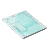 Aqua und Spitze Junk Journal Notizblock (angewinkelt)