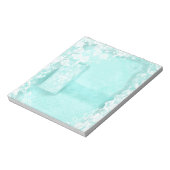 Aqua und Spitze Junk Journal Notizblock (Rotiert)