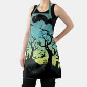 Aqua und Spuk Friedhof Halloween Schürze (InSitu)