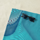 Aqua und Taupe Ozeanische Wirbel Abstrakt Strandtuch (Beispiel)