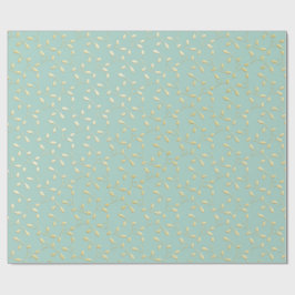 Aqua- und Teal-Weihnachtspapier mit goldenen Akzen Geschenkpapier