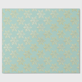 Aqua- und Teal-Weihnachtspapier mit goldenen Akzen Geschenkpapier